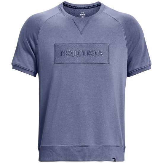 Under Armour Project Rock Terry Gym Top Mens Синьо Атлетика
