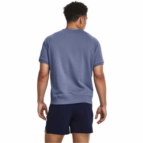 Under Armour Project Rock Terry Gym Top Mens Синьо Атлетика