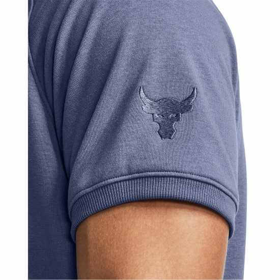 Under Armour Project Rock Terry Gym Top Mens Синьо Атлетика