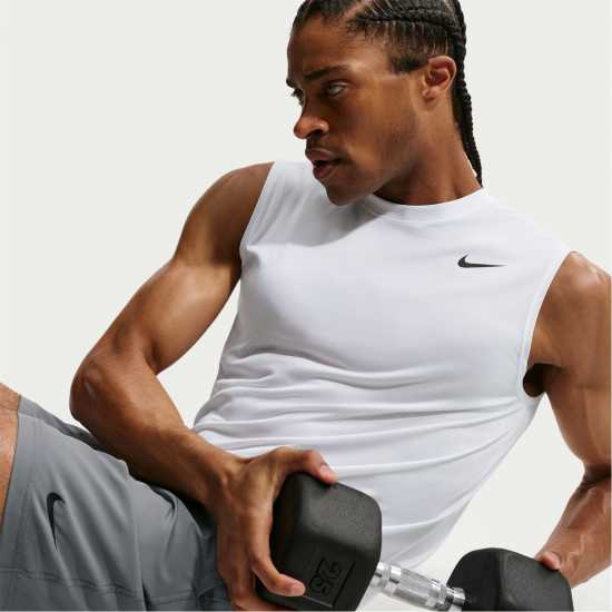 Nike Мъжки Потник Legend Training Tank Top Mens White Nike Мъжки Потник Legend Training Tank Top Mens White