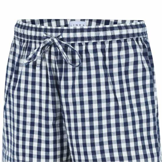 Linea Pyjama Shorts Морско синьо/Бяло 