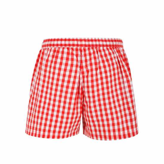 Linea Pyjama Shorts Червено/Бяло 