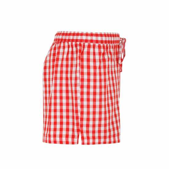 Linea Pyjama Shorts Червено/Бяло 