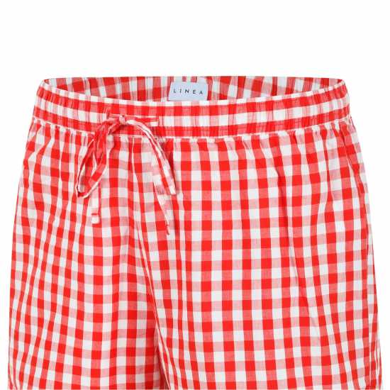 Linea Pyjama Shorts Червено/Бяло 