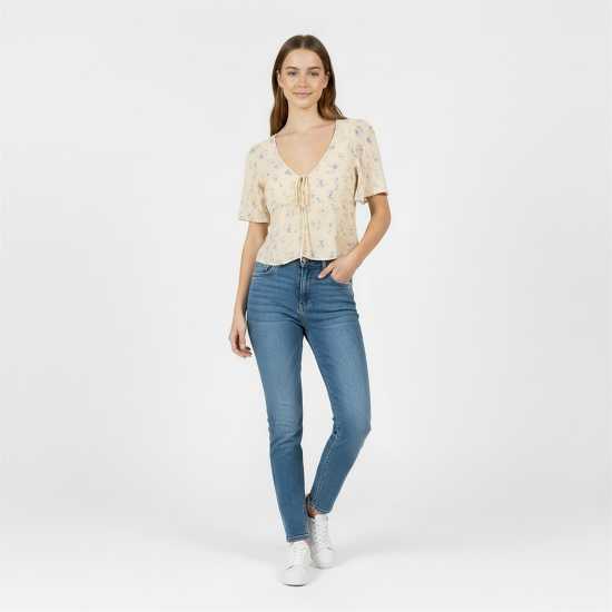 Дамски ризи и тениски Jack Wills Keyhole Blouse Бяло печатане Jack Wills Keyhole Blouse Бяло печатане Дамски ризи и тениски