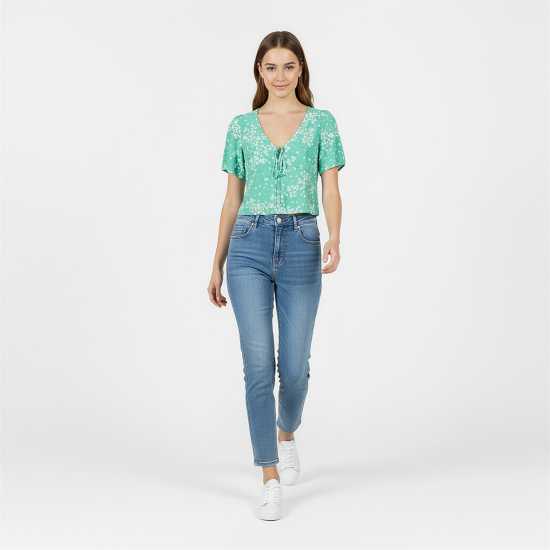 Дамски ризи и тениски Jack Wills Keyhole Blouse Зелено печатане Jack Wills Keyhole Blouse Зелено печатане Дамски ризи и тениски