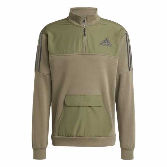 Мъжки полар Adidas Мъжко Спортно Горнище Quarter Zip Tech Track Jacket Mens Хаки Adidas Мъжко Спортно Горнище Quarter Zip Tech Track Jacket Mens Хаки Мъжки полар