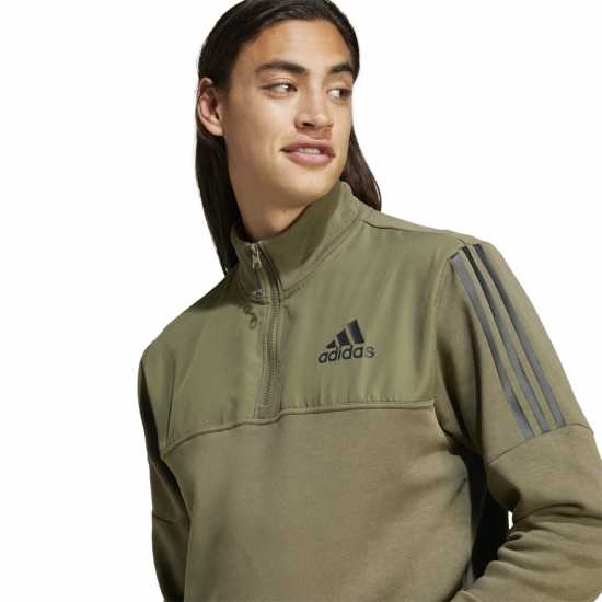 Мъжки полар Adidas Мъжко Спортно Горнище Quarter Zip Tech Track Jacket Mens Хаки Adidas Мъжко Спортно Горнище Quarter Zip Tech Track Jacket Mens Хаки Мъжки полар