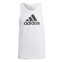 Adidas Logo Vest Top Mens White/Black Мъжки потници
