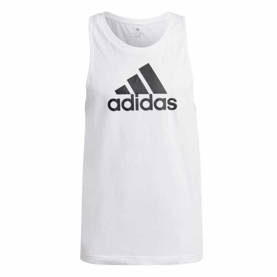 Adidas Logo Vest Top Mens White/Black Мъжки ризи