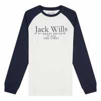 Jack Wills Raglan Long Sleeve T-Shirt Junior Boys