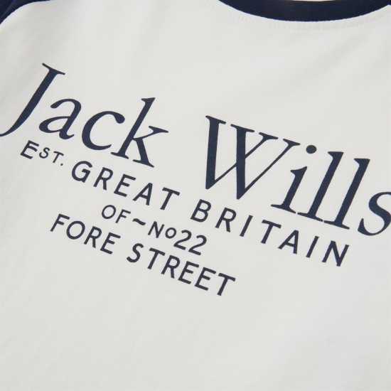 Jack Wills Raglan Long Sleeve T-Shirt Junior Boys  Детски тениски и фланелки