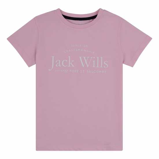 Jack Kids Girls Forstal Script Logo T-Shirt  