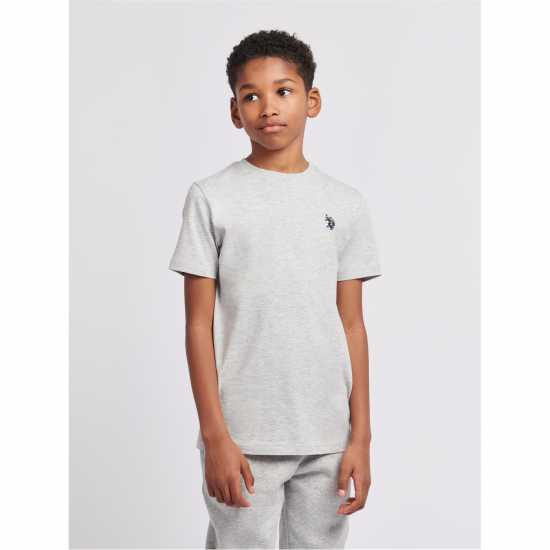Us Polo Assn T-Shirt Juniors Сив марл Детски тениски и фланелки