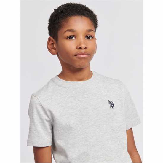 Us Polo Assn T-Shirt Juniors Сив марл Детски тениски и фланелки
