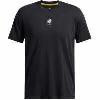 Under Armour Мъжка Риза Curry Logo Heavyweight T-Shirt Mens Черно/Бяло Баскетболно облекло