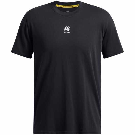 Under Armour Мъжка Риза Curry Logo Heavyweight T-Shirt Mens Черно/Бяло Баскетболно облекло