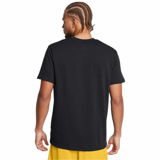 Under Armour Мъжка Риза Curry Logo Heavyweight T-Shirt Mens Черно/Бяло Баскетболно облекло
