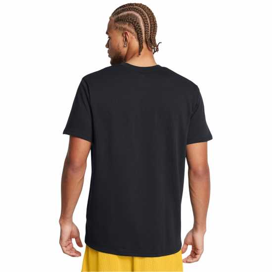 Under Armour Мъжка Риза Curry Logo Heavyweight T-Shirt Mens Черно/Бяло Баскетболно облекло