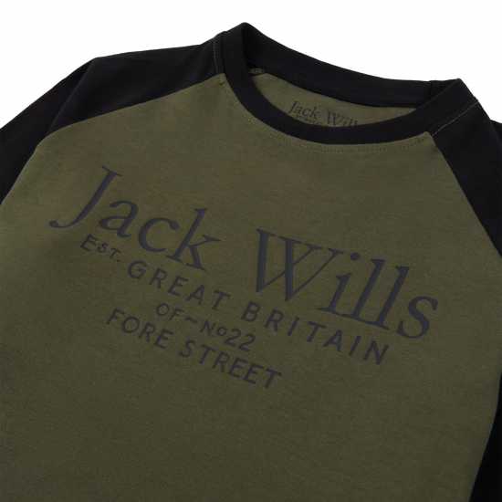 Jack Wills Raglan Ls Tee Jn99 Grape Leaf Детски тениски и фланелки