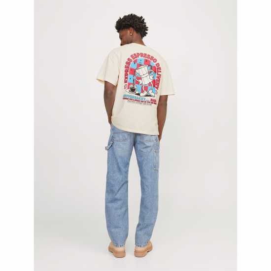 Jack And Jones Toast Short Sleeve T-Shirt Buttercream - Мъжки ризи