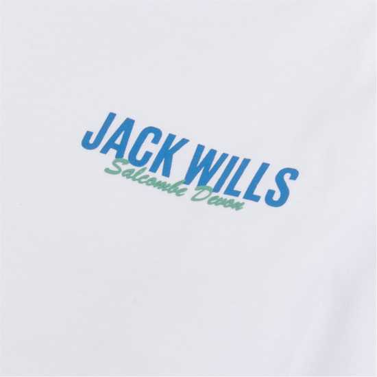 Jack Wills Devon Ls Tee Jn99 Bright White Детски тениски и фланелки