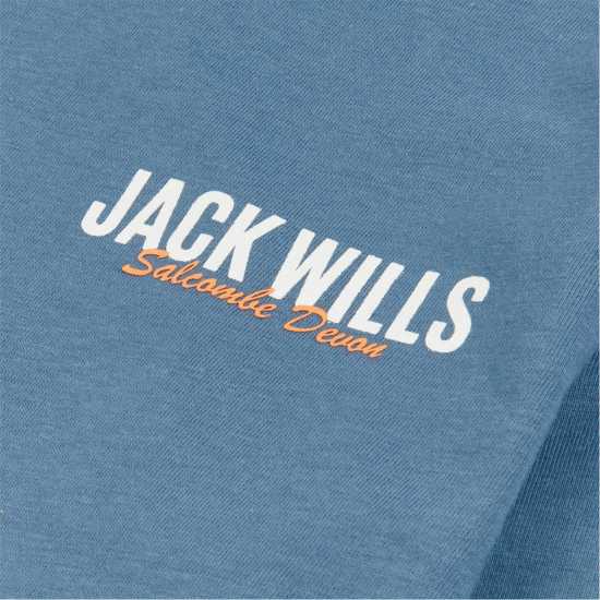 Jack Wills Devon Ls Tee Jn99 China Blue Детски тениски и фланелки