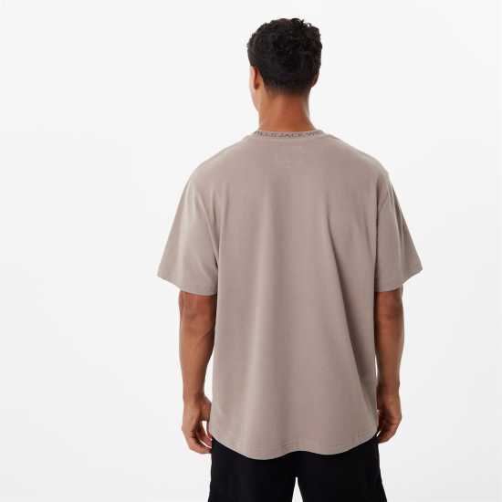 Jack Wills Jacquard T-Shirt Mushroom - Мъжки ризи