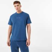 Jack Wills Jacquard T-Shirt Blue Мъжки ризи