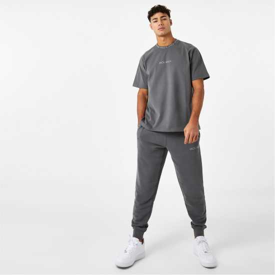 Jack Wills Jacquard T-Shirt Сланина Мъжки ризи