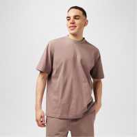 Jack Wills Jacquard T-Shirt Brick Pink 