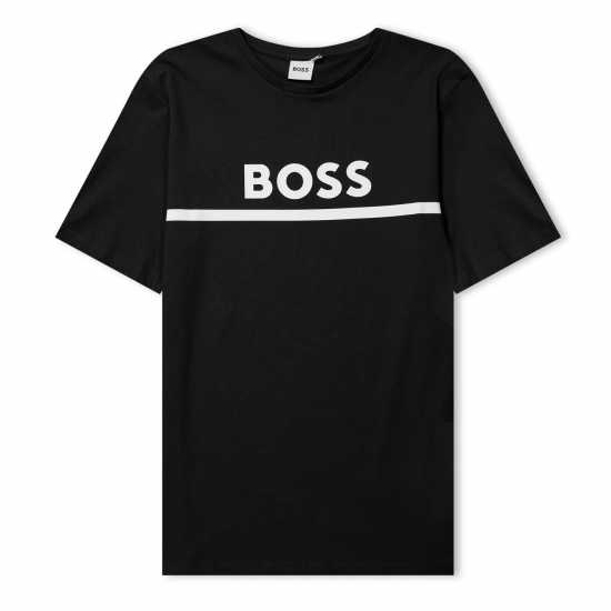 Детски тениски и фланелки Hugo Boss Boss Large Logo T-Shirt Junior Boys Black 09B Hugo Boss Boss Large Logo T-Shirt Junior Boys Black 09B Детски тениски и фланелки