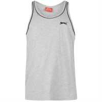 Slazenger Мъжки Спортен Потник Muscle Vest Mens Сив марл Мъжко облекло за едри хора