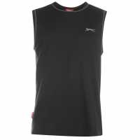 Slazenger Mens Vest Black Мъжко облекло за едри хора