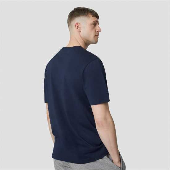 Lonsdale Тениска С Лого Essentials Logo Tee Navy - Мъжко облекло за едри хора