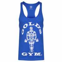 Golds Gym Muscle Joe Premium Stringer Vest Royal Мъжко облекло за едри хора