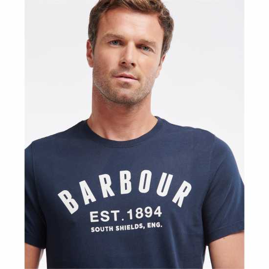 Barbour Essential Ridge Logo T-Shirt Navy 