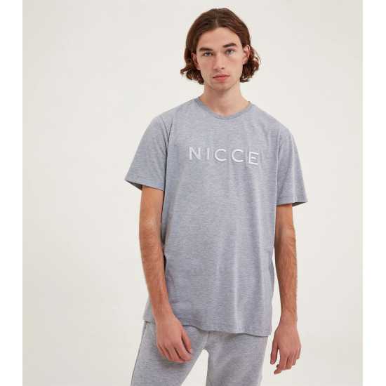 Тениска Nicce Mercury T Shirt Mid Grey Marl Мъжки ризи