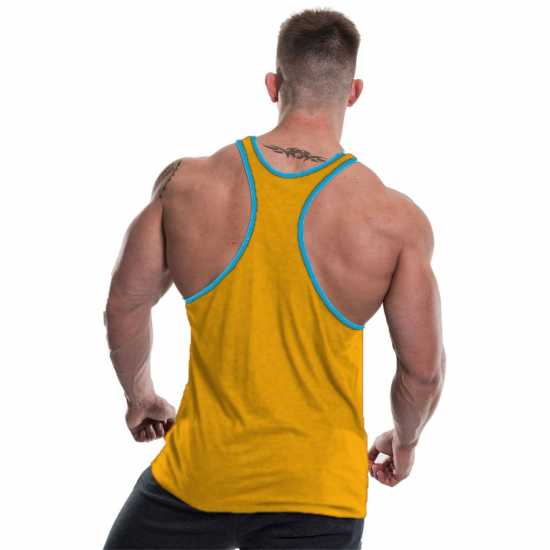 Golds Gym Muscle Joe Contrast Stringer Vest Mens