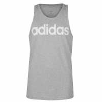 Adidas Mens Graphic Tank Top MedGrey/White Мъжки ризи