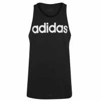 Adidas Mens Graphic Tank Top Black/White Мъжко облекло за едри хора
