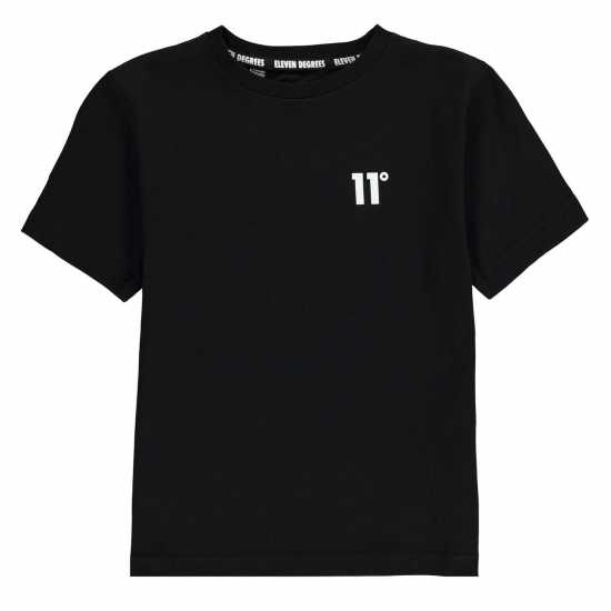 Тениска 11 Degrees 11 Degrees Core T Shirt Черно Детски тениски и фланелки