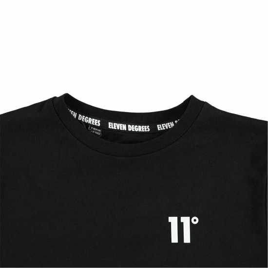Тениска 11 Degrees 11 Degrees Core T Shirt Черно Детски тениски и фланелки