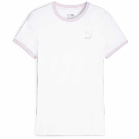 Puma Тениска С Лого Classics Match Point Logo Tee G T-Shirt Girls Пума Бяло Детски тениски и фланелки
