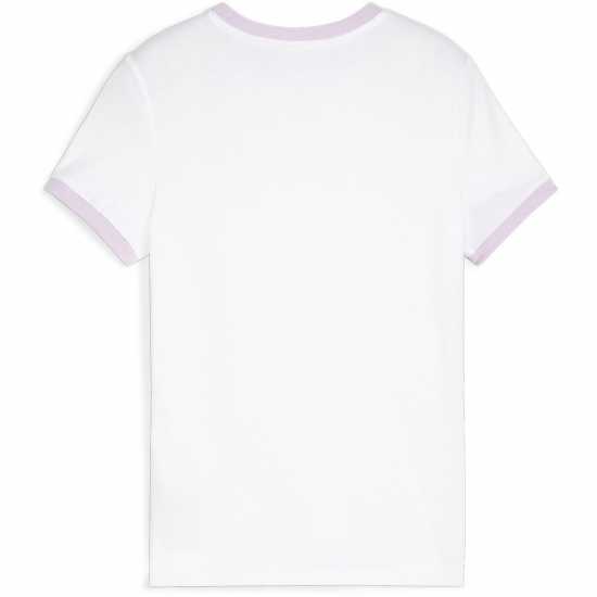 Puma Тениска С Лого Classics Match Point Logo Tee G T-Shirt Girls Пума Бяло Детски тениски и фланелки
