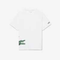 Lacoste Men's Printed Cotton Lounge Short Sleeve Pyjama Top  