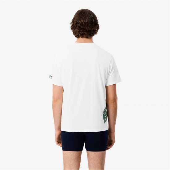 Lacoste Men's Printed Cotton Lounge Short Sleeve Pyjama Top  