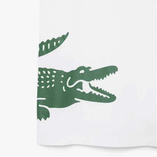 Lacoste Men's Printed Cotton Lounge Short Sleeve Pyjama Top  