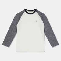 Farah Injection Slub Ringer Ls Tee Juniors Сиво 