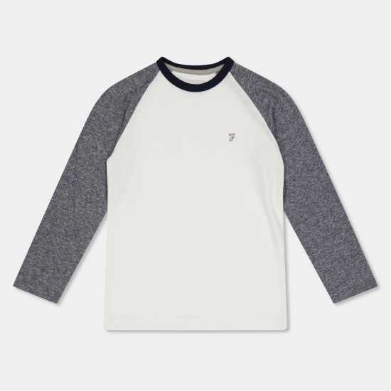 Farah Injection Slub Ringer Ls Tee Juniors Сиво 